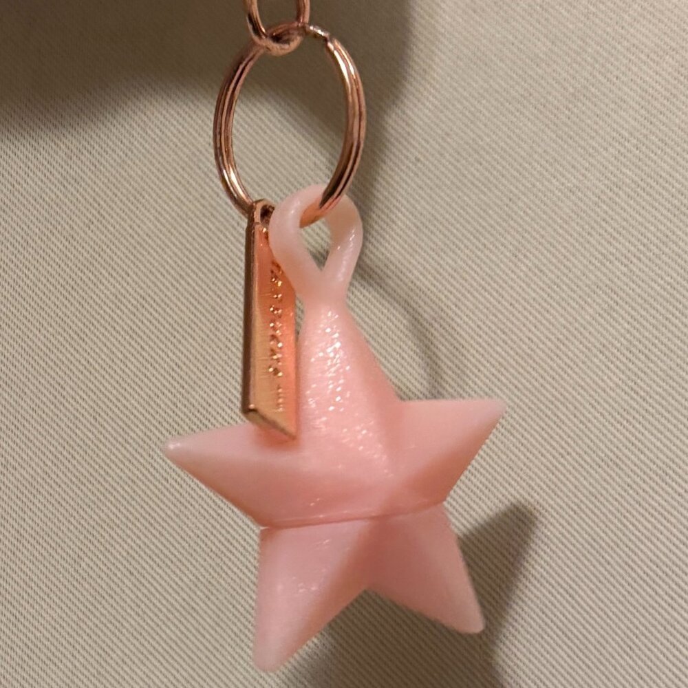Starbucks Pink Star Reusable Cup Lid Stopper Keychain